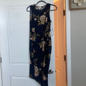 Dark blue floral dress